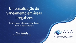 Universalização do saneamento em áreas irregulares : desafios para a implementação das normas de referência