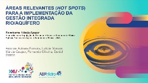 Áreas relevantes (hot spots) para a implementação da gestão integrada rio/aquífero