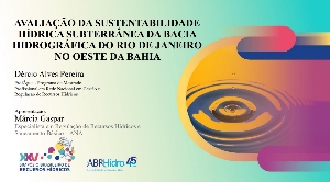 Avaliação da sustentabilidade hídrica subterrânea da bacia hidrográfica do rio de Janeiro no Oeste da Bahia