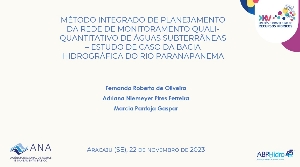 Método integrado de planejamento da rede de monitoramento quali-quantitativo de águas subterrâneas : estudo de caso da bacia hidrográfica do rio Paranapanema