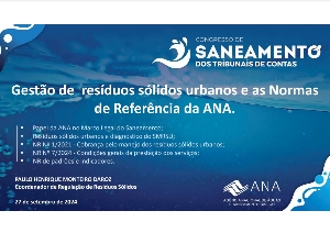 Gestão de resíduos sólidos urbanos e as normas de referência da ANA
