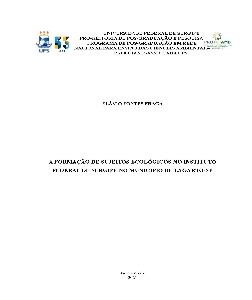 A formação de sujeitos ecológicos no Instituto Federal de Sergipe no município de Lagarto-SE